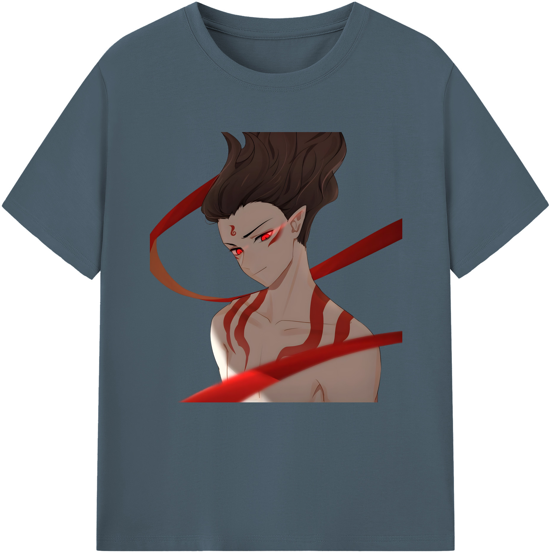 （画像用） Ne Zha 2 ナタ 魔童の大暴れ 綿100％半袖Tシャツ（フロントプリント）